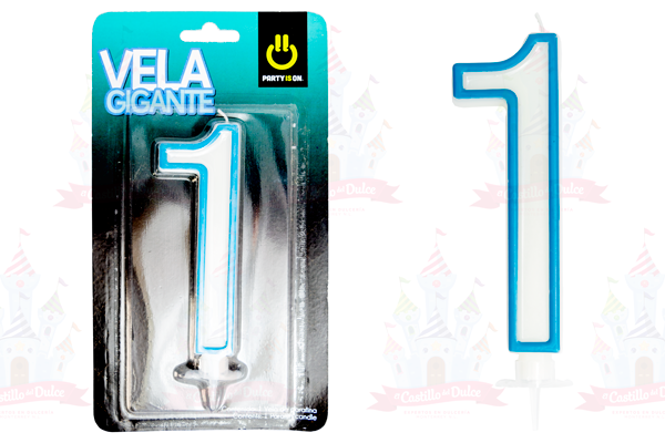 VELA GIGANTE # 1  SURTIDOS 6/1 PZA PARTY