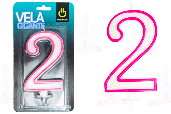 VELA GIGANTE # 2  SURTIDOS 6/1 PZA PARTY