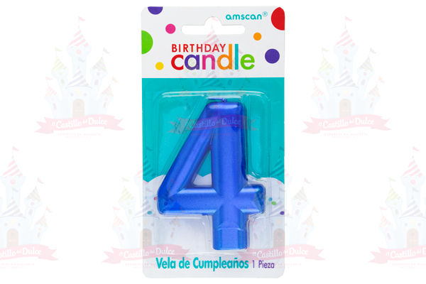 VELA METALICA # 4 AZUL 12/1 PZA GRANMARK
