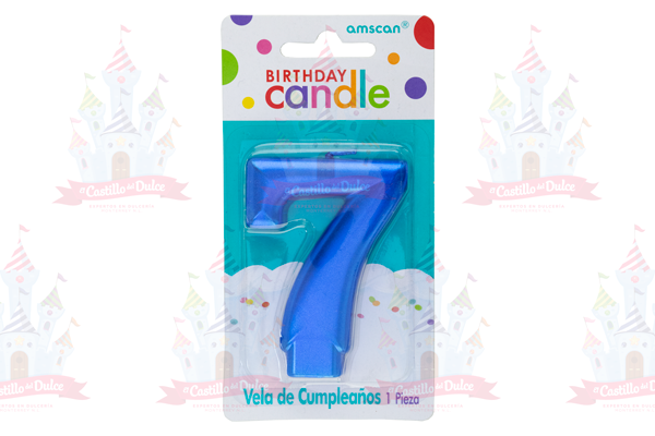 VELA METALICA # 7 AZUL 12/1 PZA GRANMARK