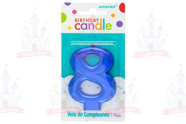 VELA METALICA # 8 AZUL 12/1 PZA GRANMARK