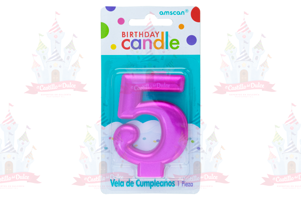 VELA METALICA ROSA # 5 12/1 PZA GRANMARK