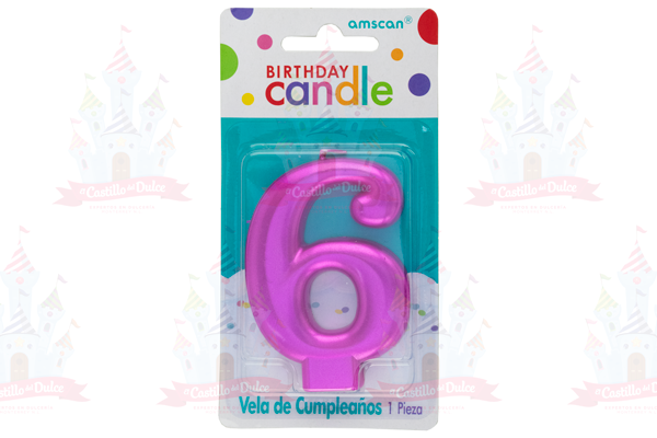 VELA METALICA ROSA # 6 12/1 PZA GRANMARK