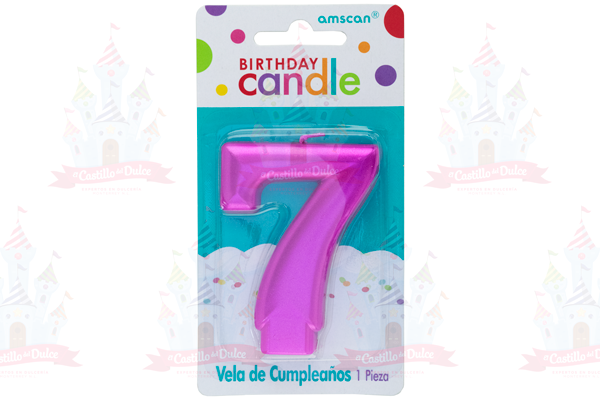 VELA METALICA ROSA # 7 12/1 PZA GRANMARK