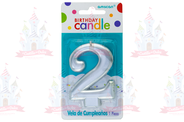 VELA METALICA PLATA # 2 12/1 PZA GRANMARK 