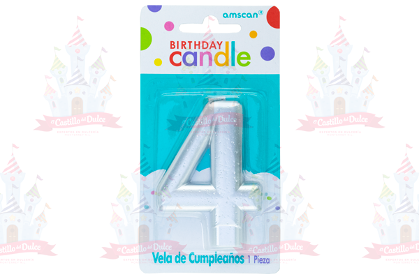VELA METALICA PLATA # 4 12/1 PZA GRANMARK