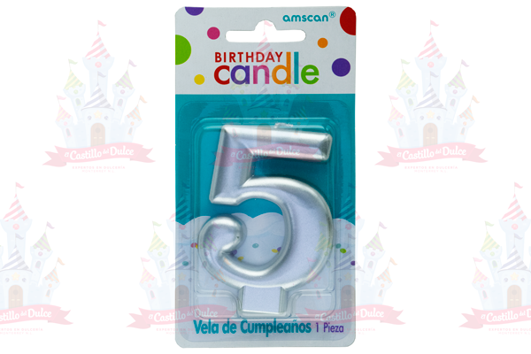 VELA METALICA PLATA # 5 12/1 PZA GRANMARK