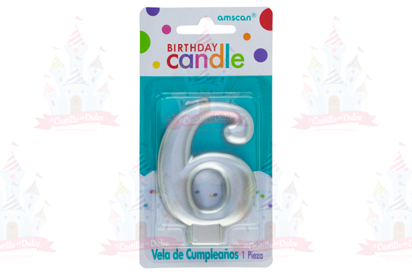 VELA METALICA PLATA # 6 12/1 PZA GRANMARK