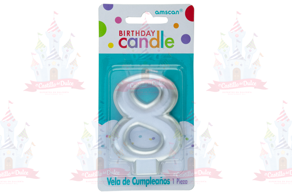 VELA METALICA PLATA # 8 12/1 PZA GRANMARK