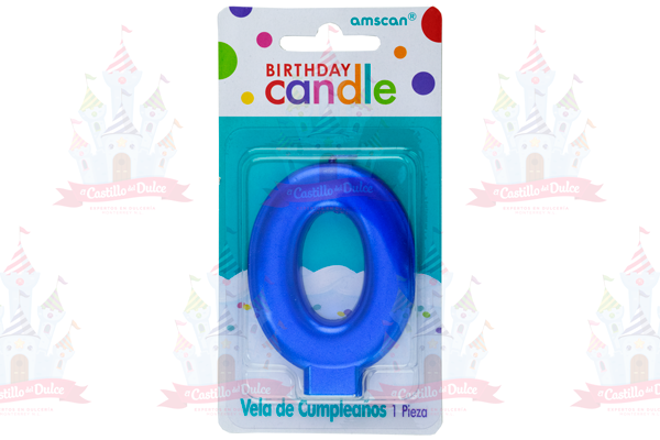 VELA METALICA # 0 AZUL 12/1 PZA GRANMARK