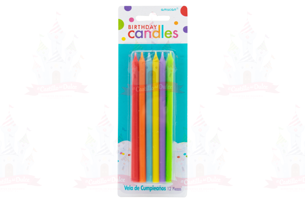 VELA CONICA COLORES 12/12 PZA GRANMARK